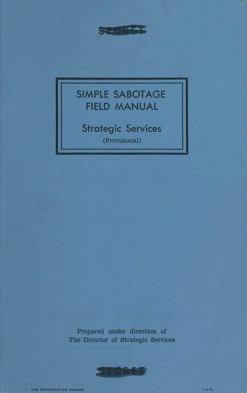 Cover of Simple Sabotage Field Manual